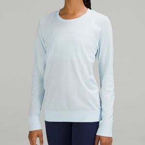 lululemon athletica Sky Blue Long Sleeve Tee